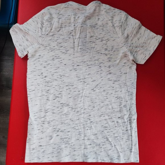 Jack & Jones Original 1/4 button up T-shirt white grey men's size L - Picture 4 of 5